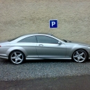 Mercedes Benz CL500 instalace protislunecni autofolie Llumar AT35CH
