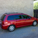 Peugeot 307 combi instalace protislunecni autofolie Llumar ATR15,35
